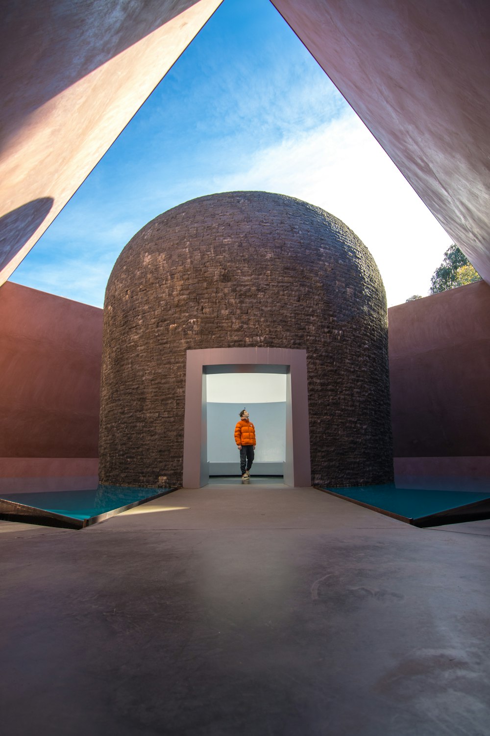 a person standing in a doorway