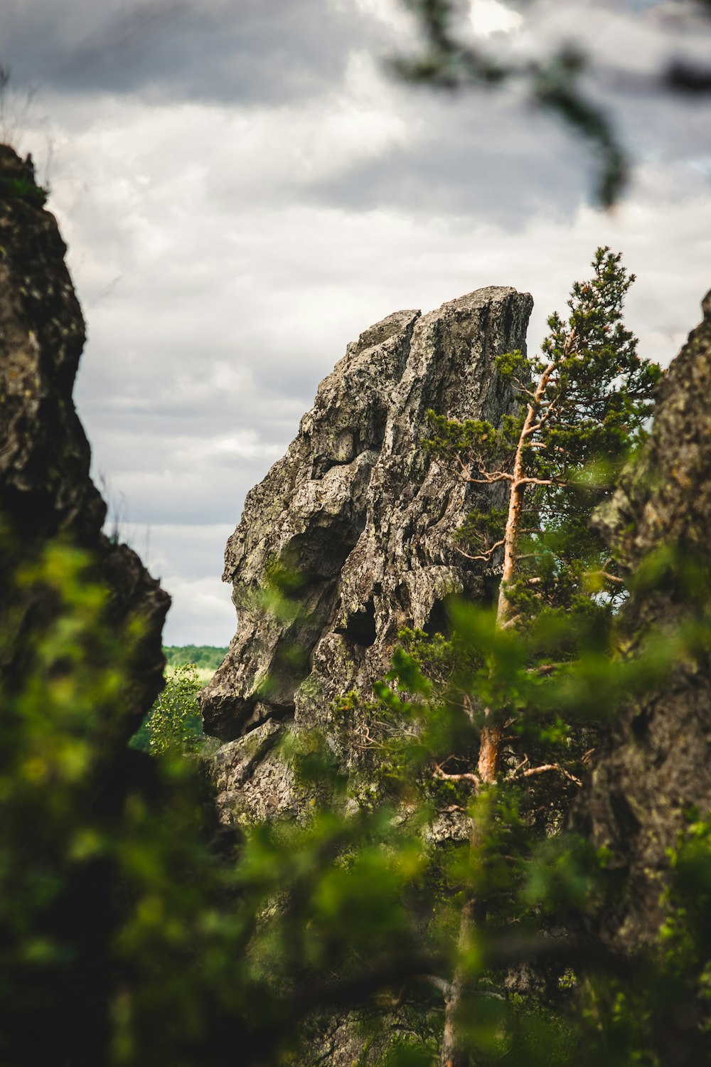 a large rock formation