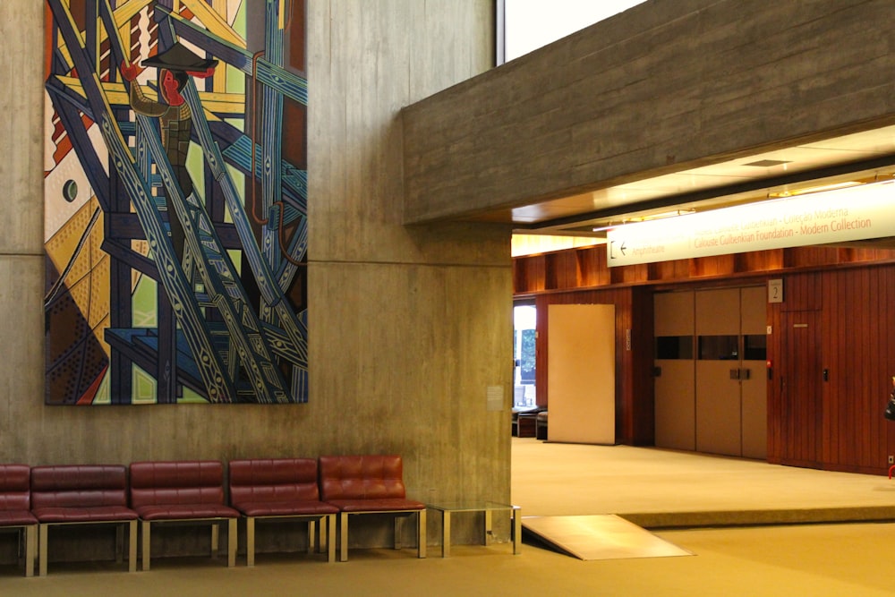 a staircase in a building