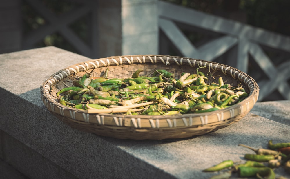 a basket of vegetables