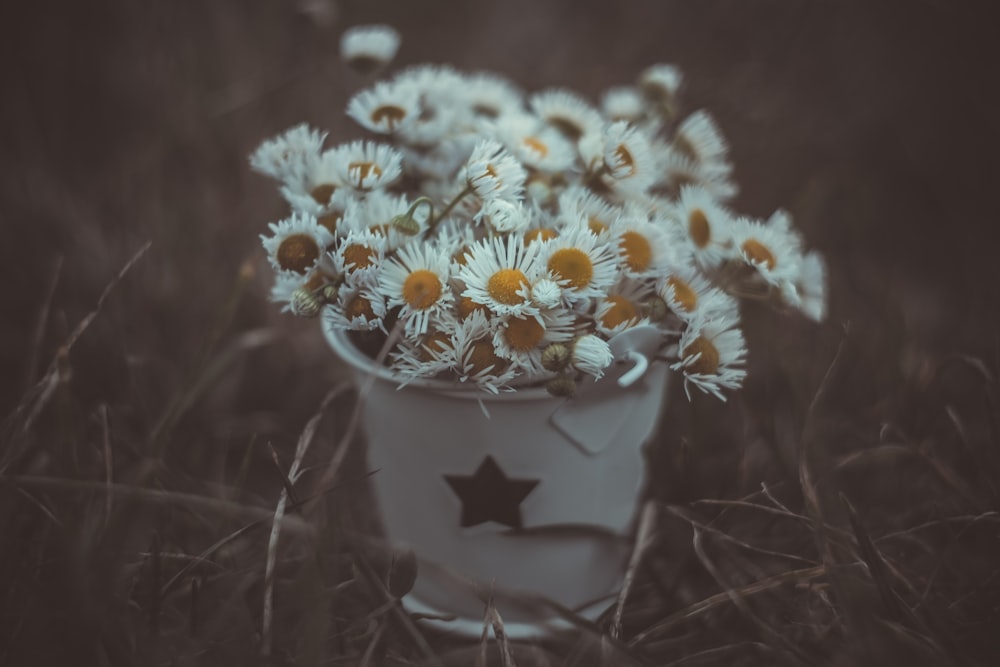 a vase with flowers