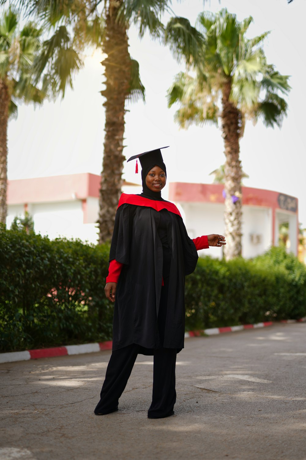 a man in a graduation gown