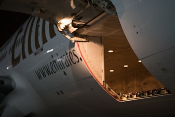 a large white airplane