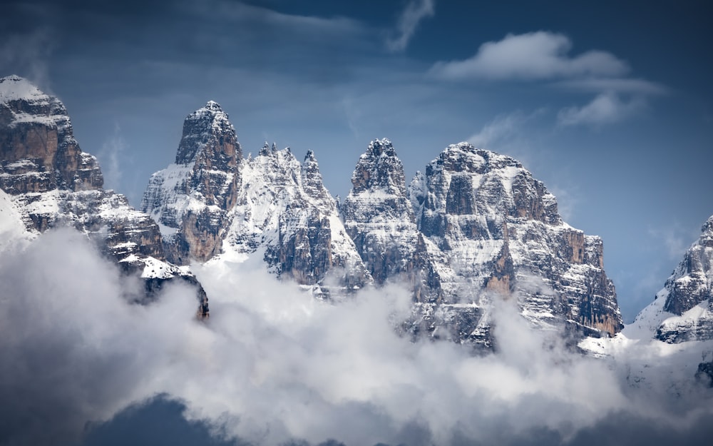 a mountain covered in snow