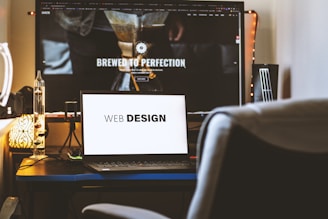 a laptop on a desk