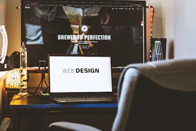 a laptop on a desk