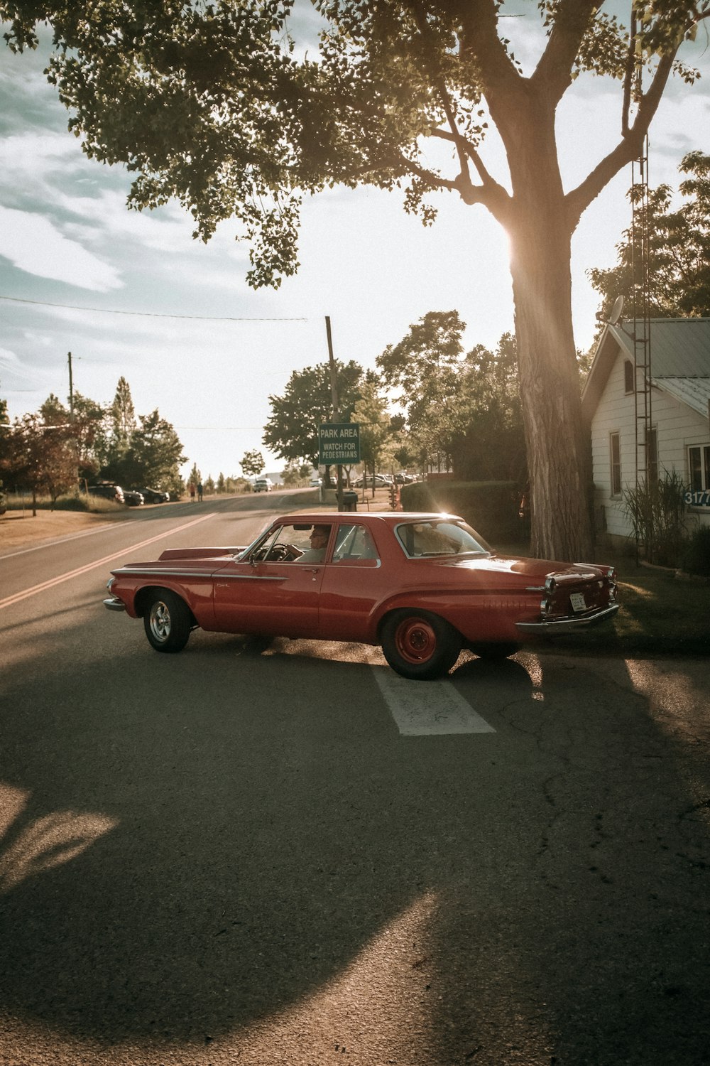 a car parked on the side of the road