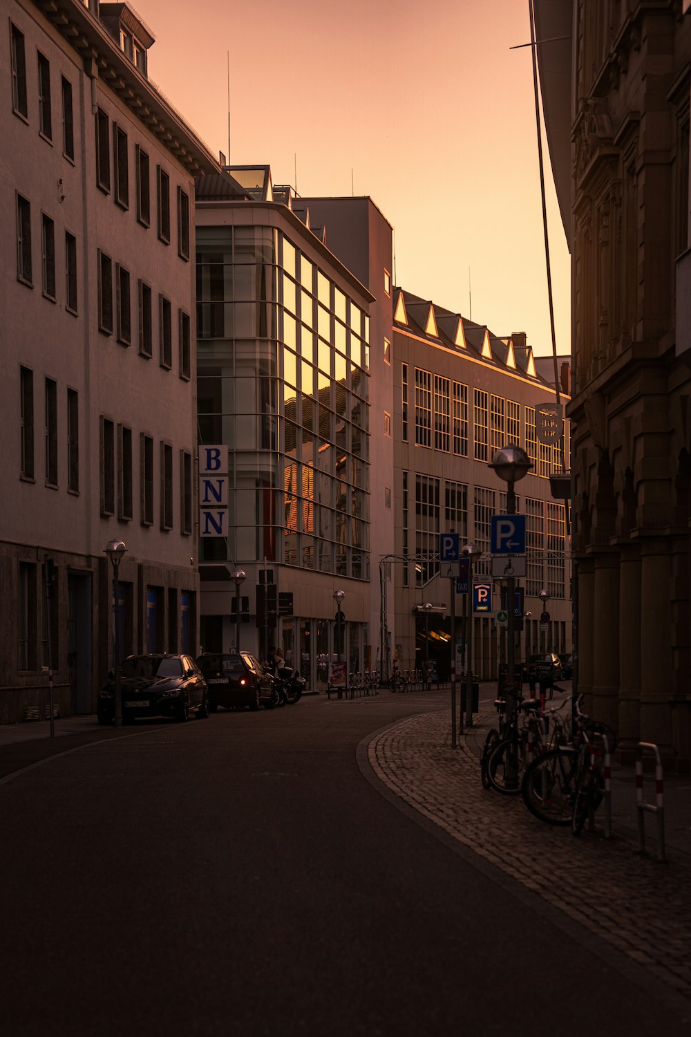 a street with buildings on either side