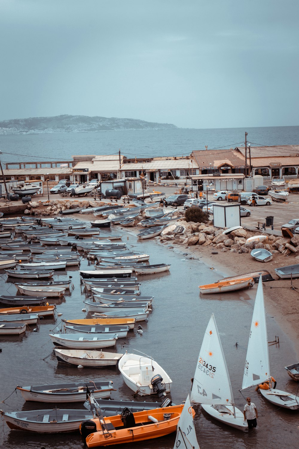 a harbor full of boats