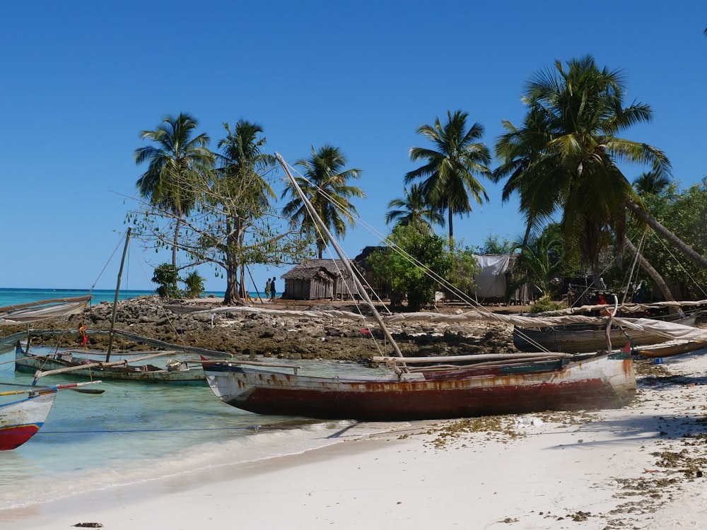 boats on the beach