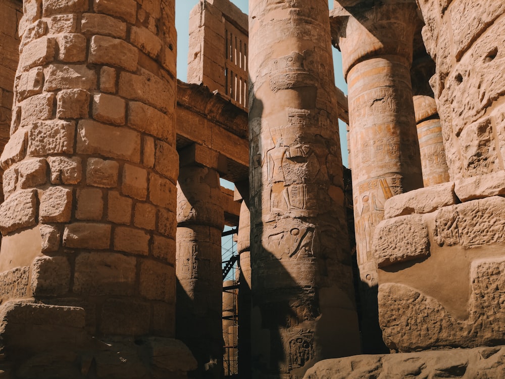 a stone building with pillars