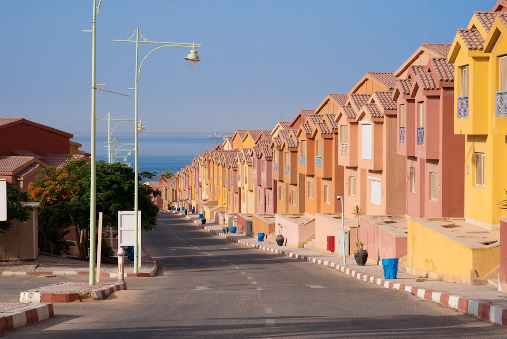 a street with buildings along it