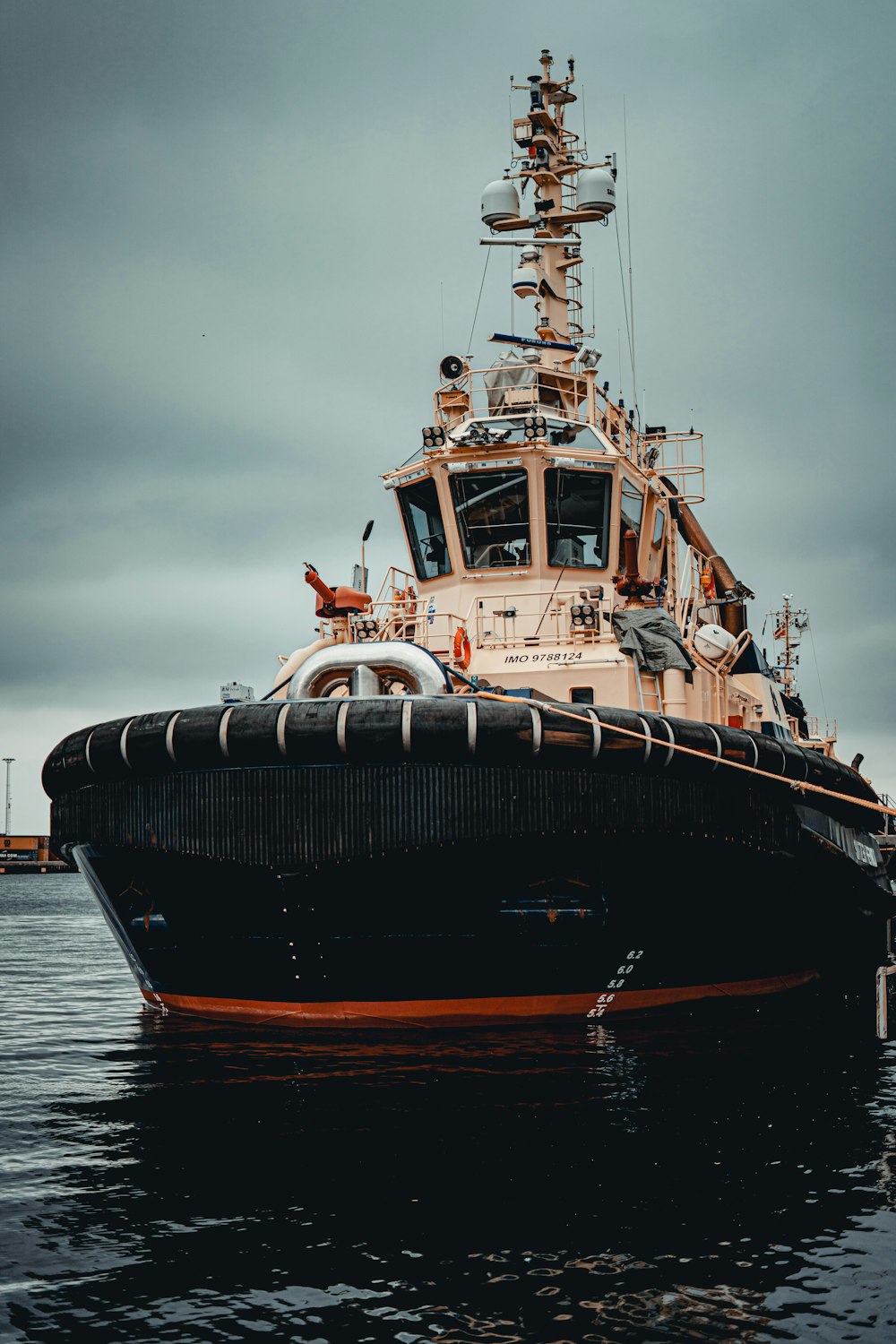 a large boat in the water