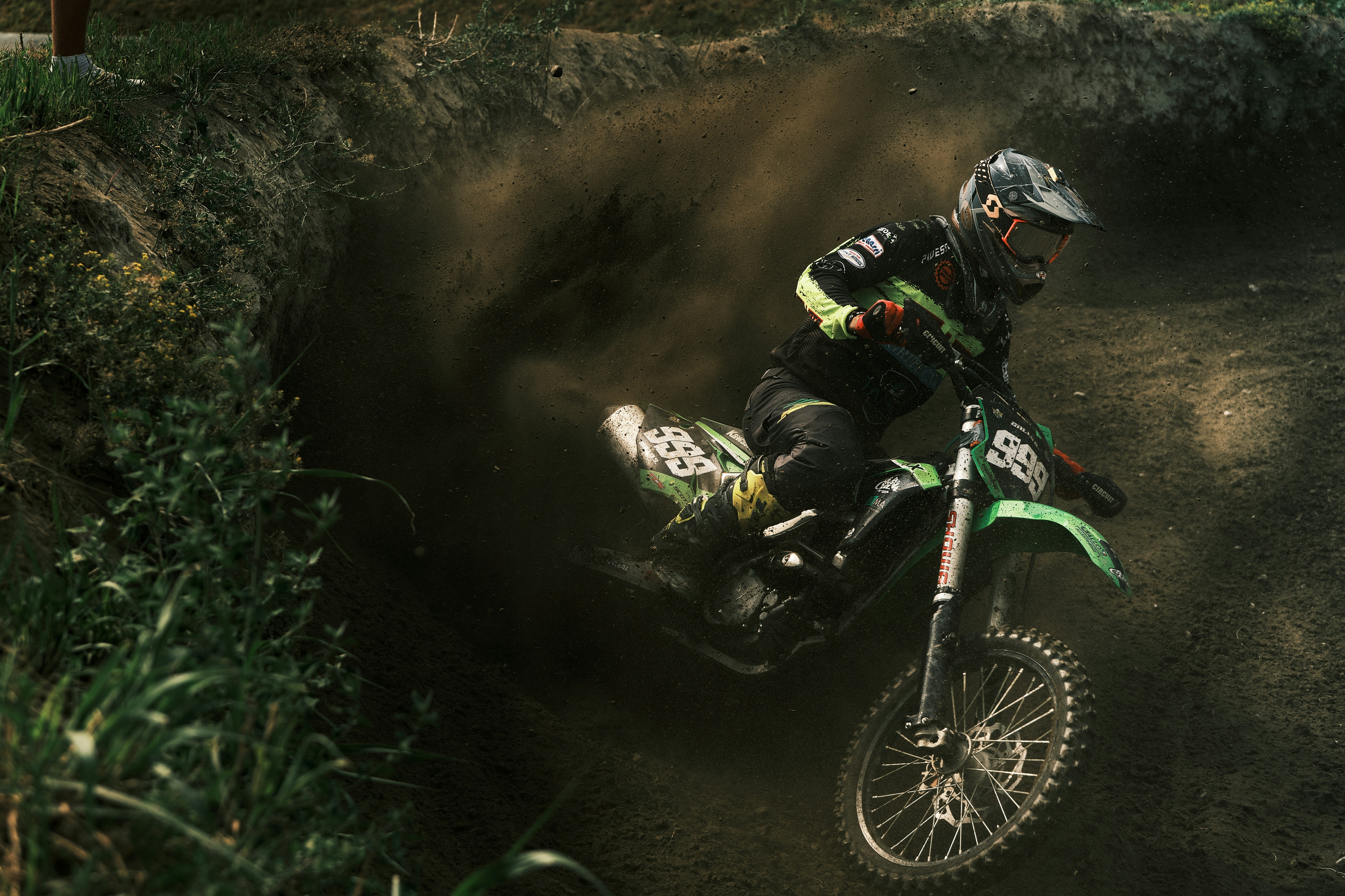 Man riding motorcycle