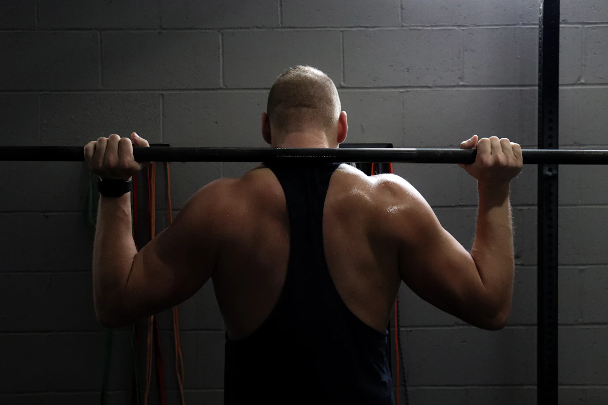 Man lifting weights at the gym