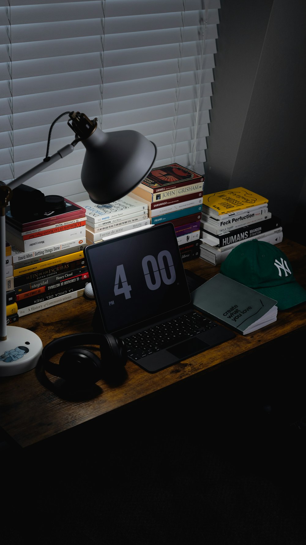 a laptop on a desk