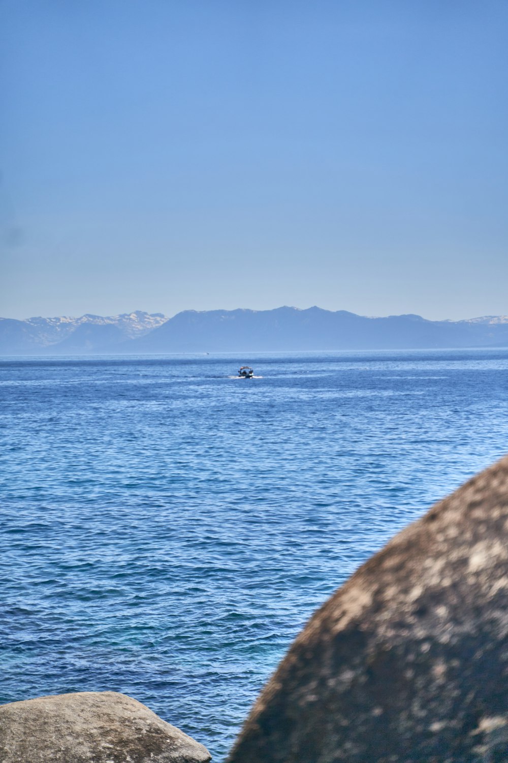 a person in a boat on the water