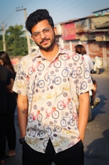 a man wearing glasses