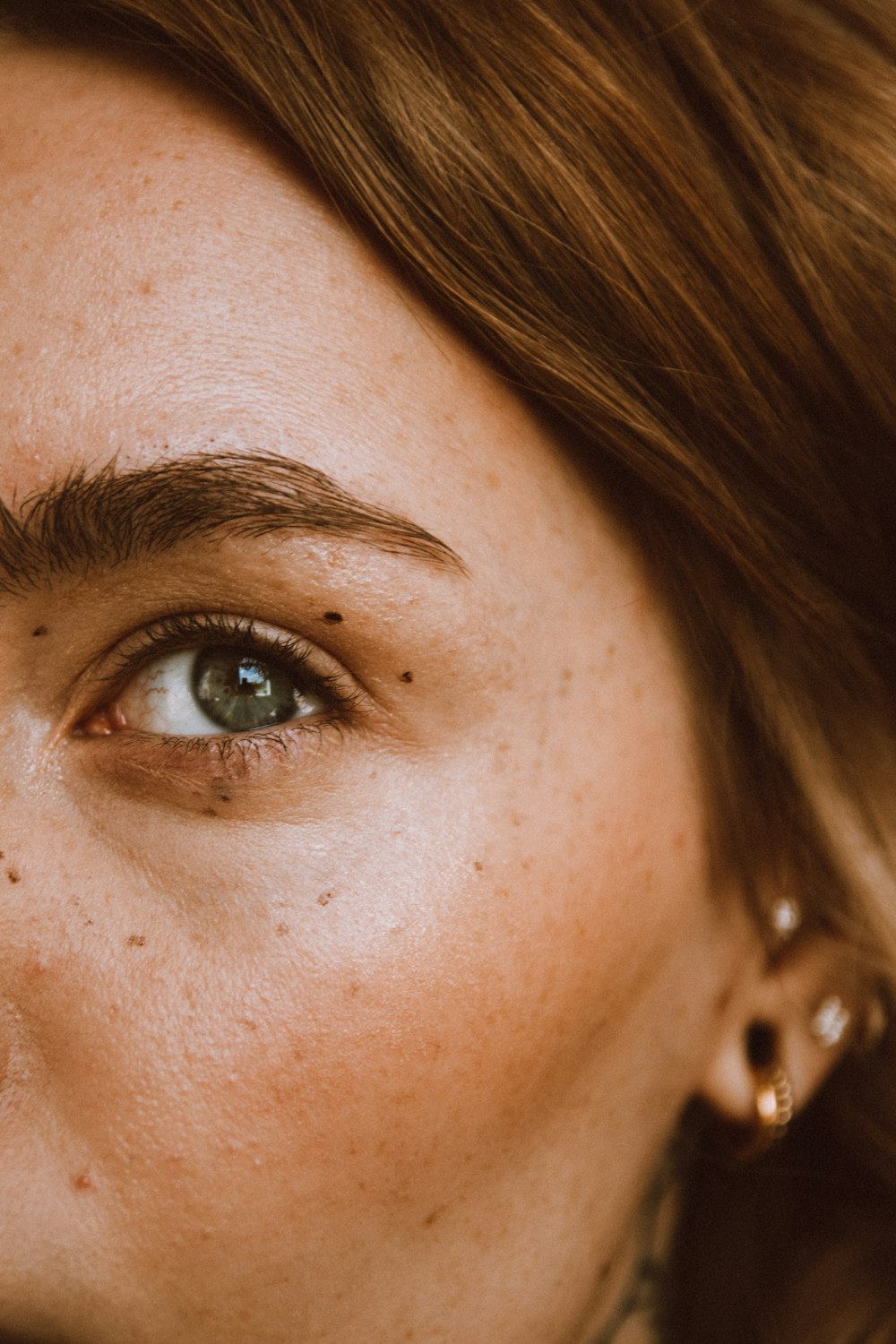 close-up of a woman's face