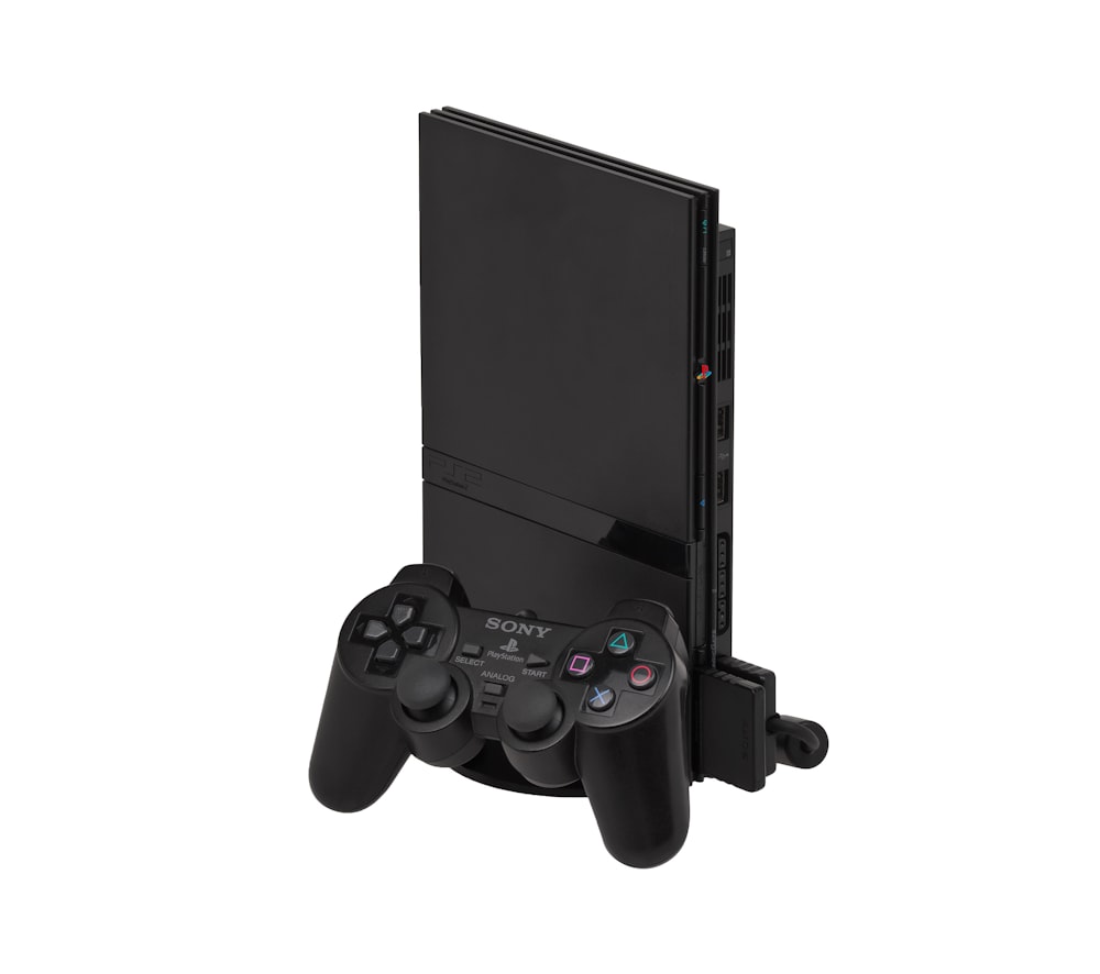 une console de jeux vidéo noire