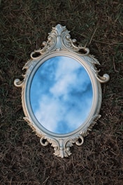a glass bowl with a blue liquid in it