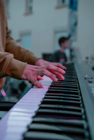a person playing a piano