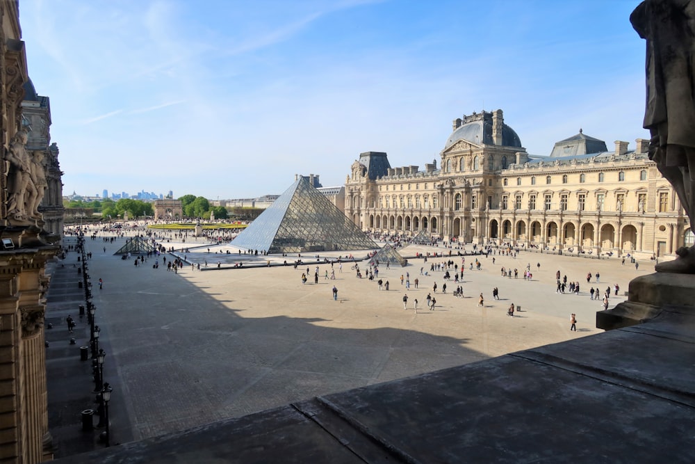 a large building with a large courtyard