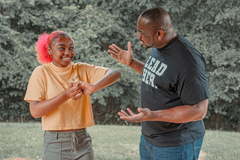 a man and a woman dancing