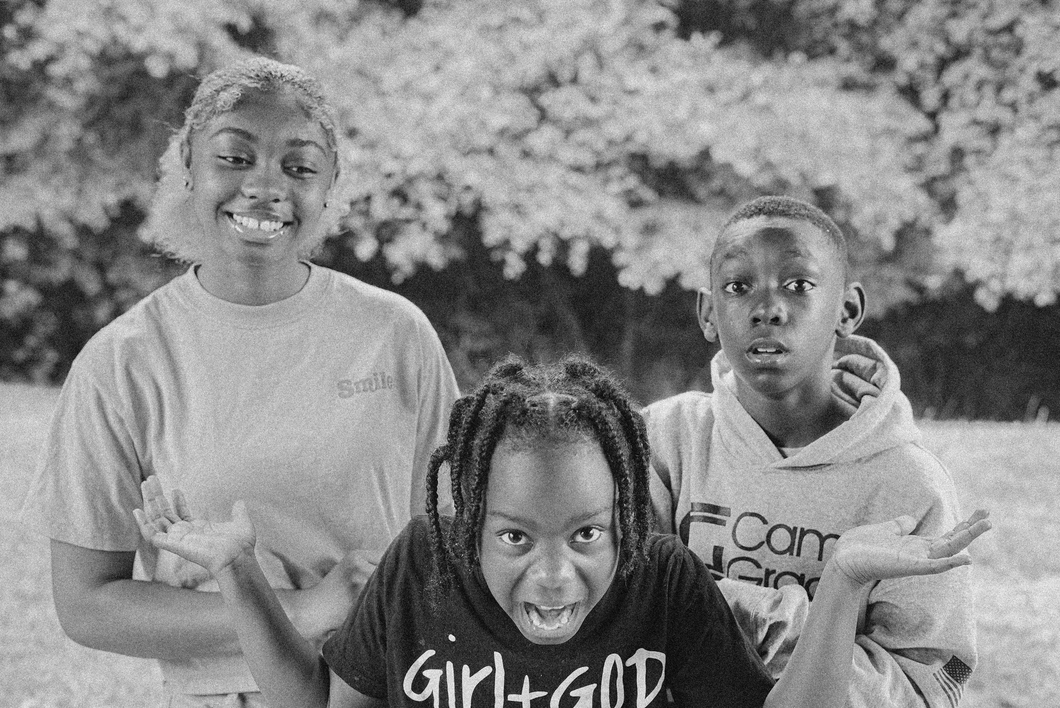 a group of children posing for a photo