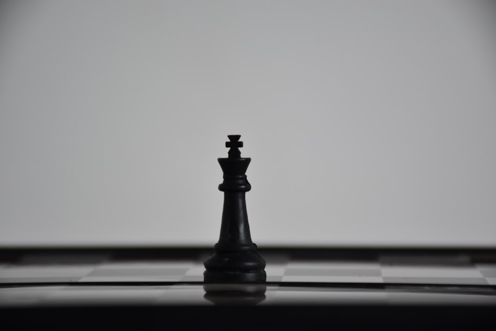 a black chess board