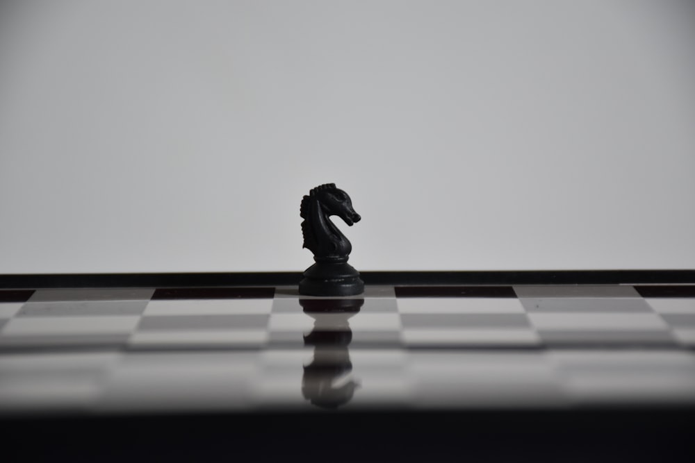 a black and white chess board