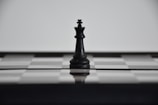 a black chess board