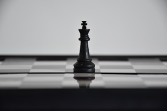 a black chess board