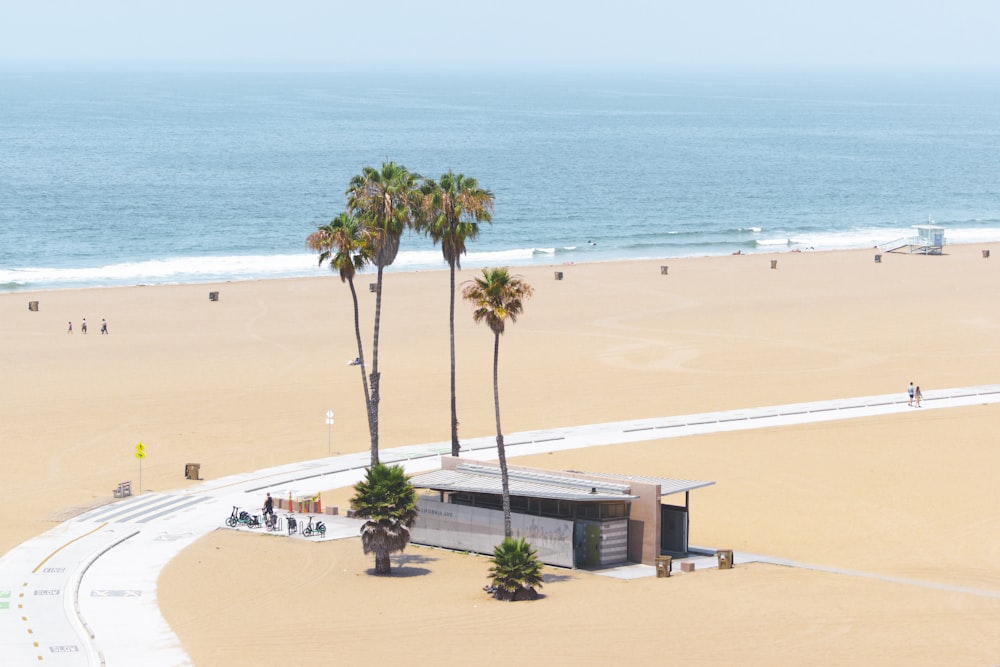 a building on a beach