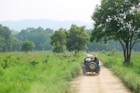 a car on a dirt road