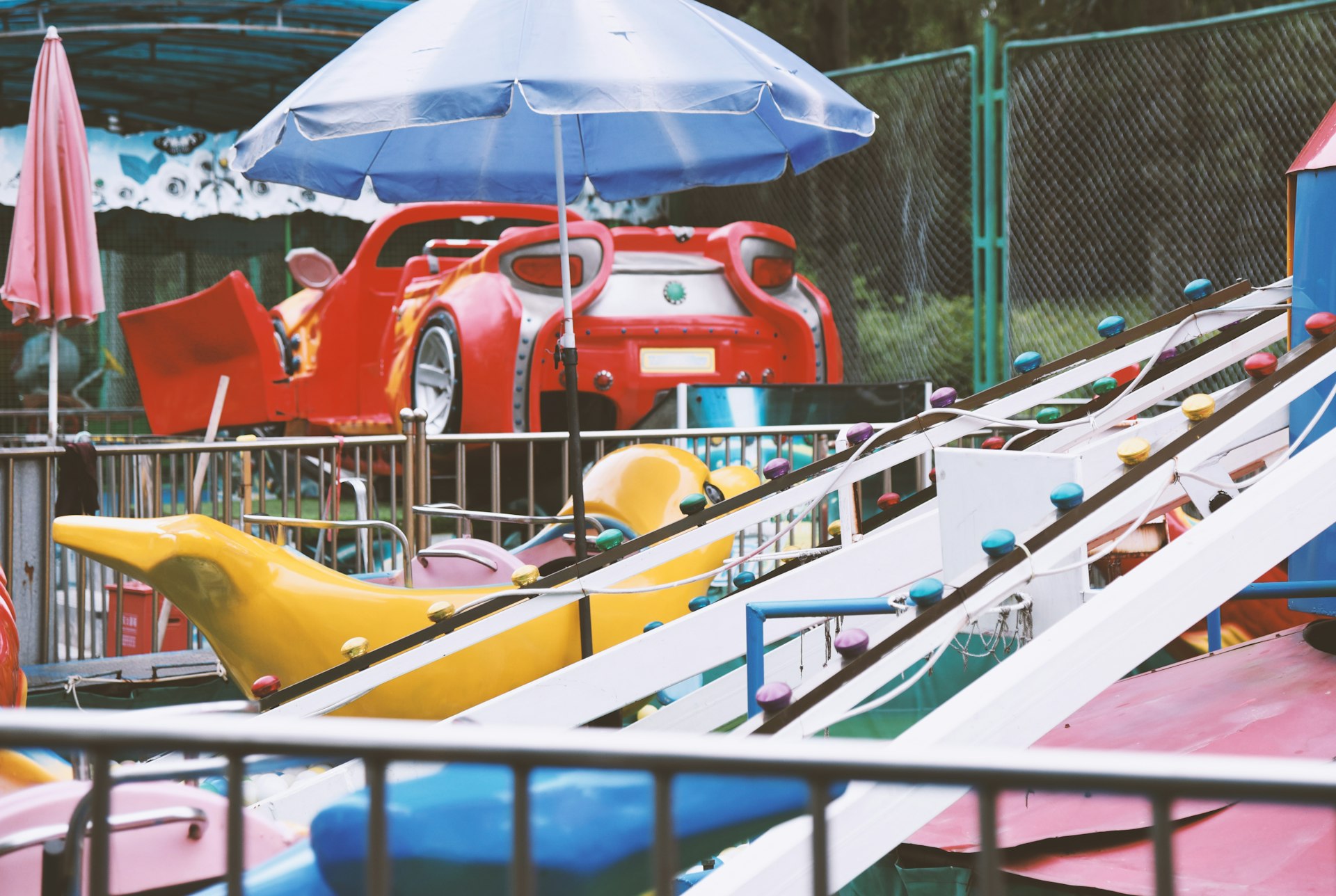 a boat with a slide