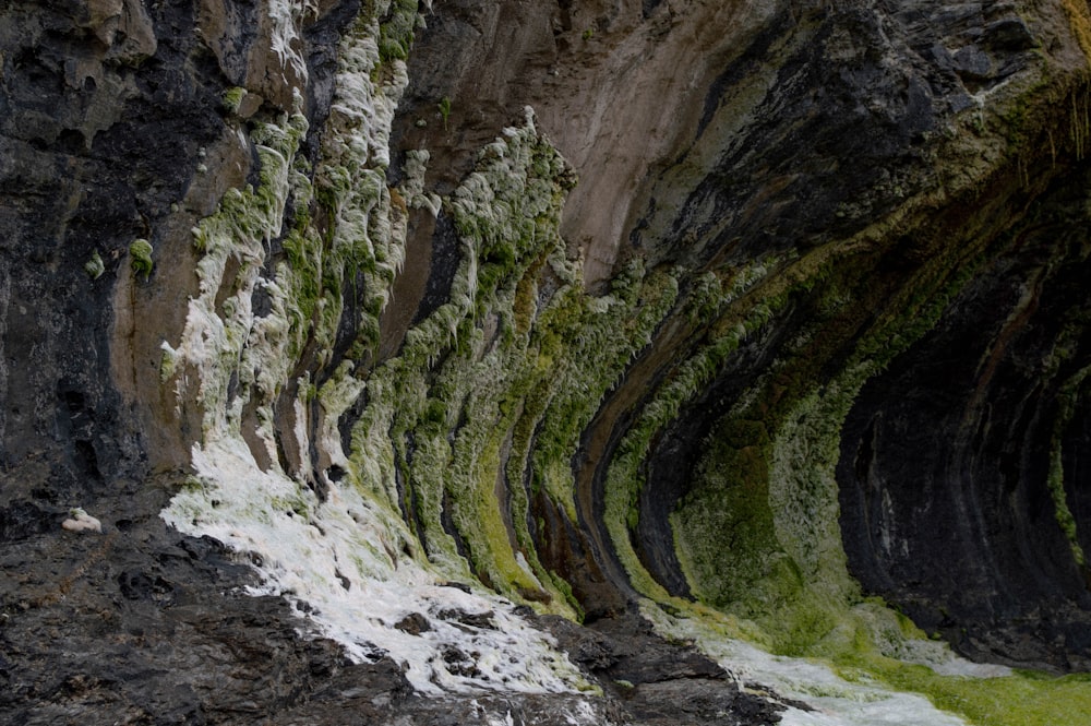 a cave in the side of a mountain