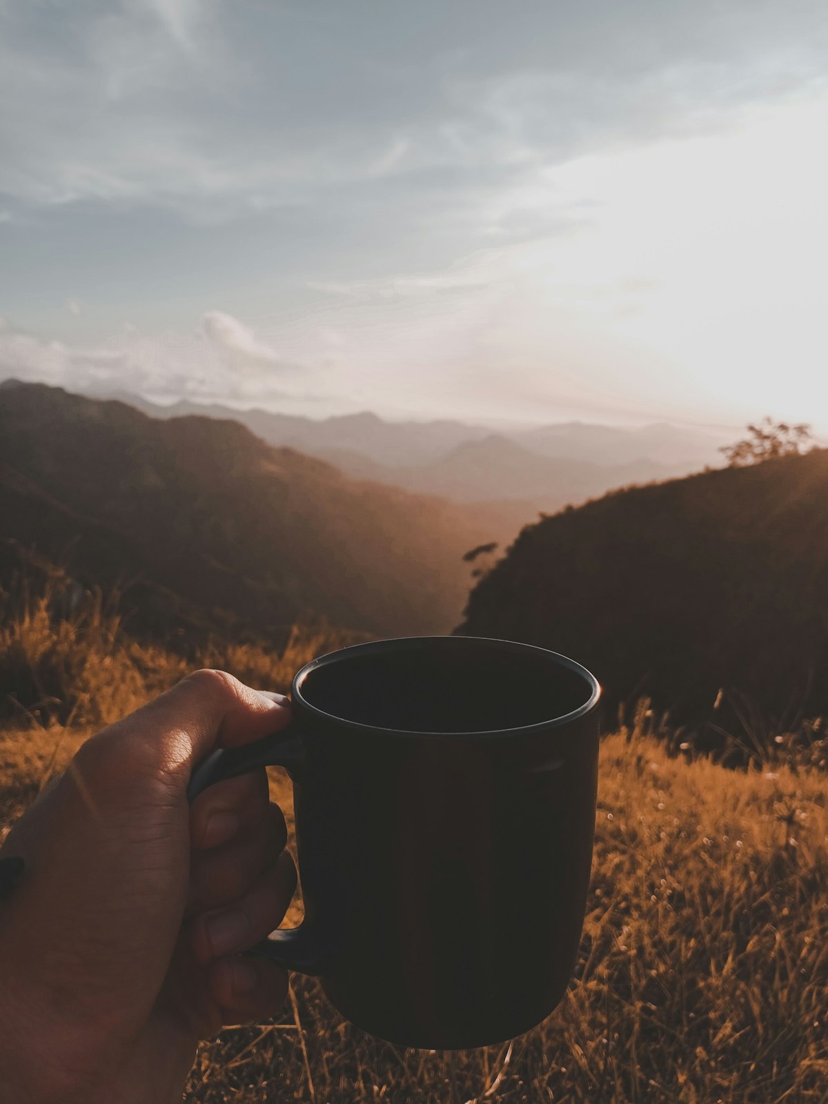 a hand holding a cup of coffee