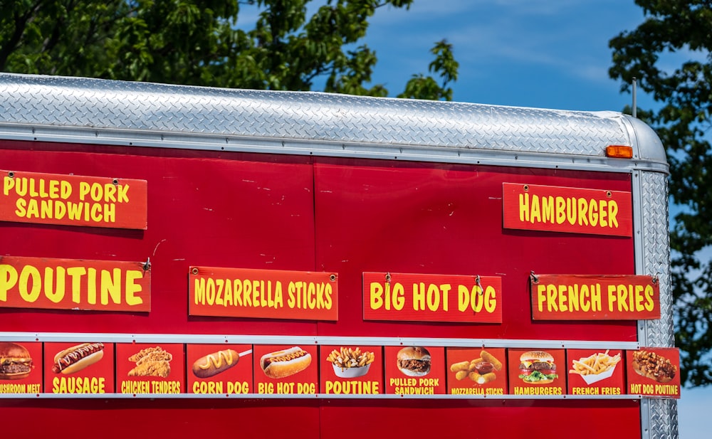 a red food truck