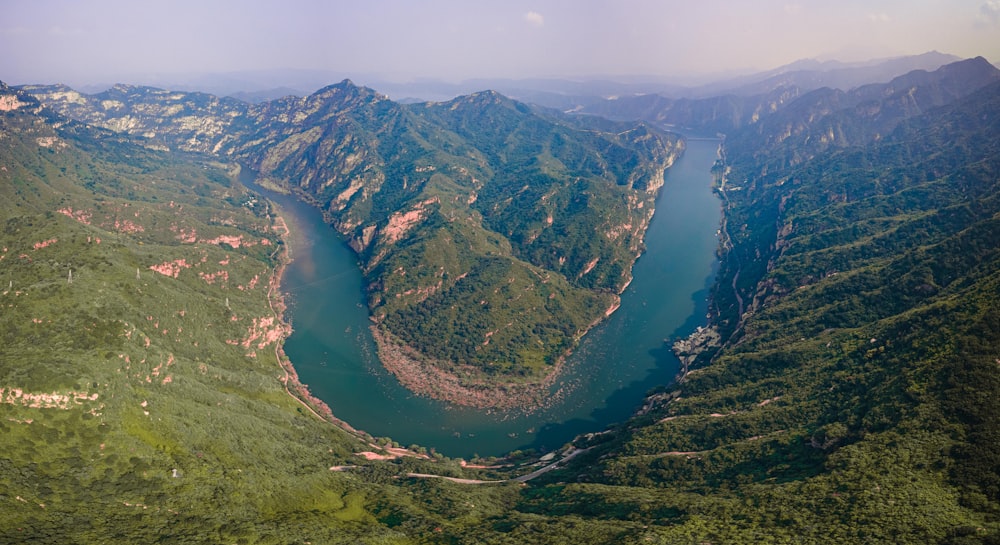 a view of a large mountain in the background