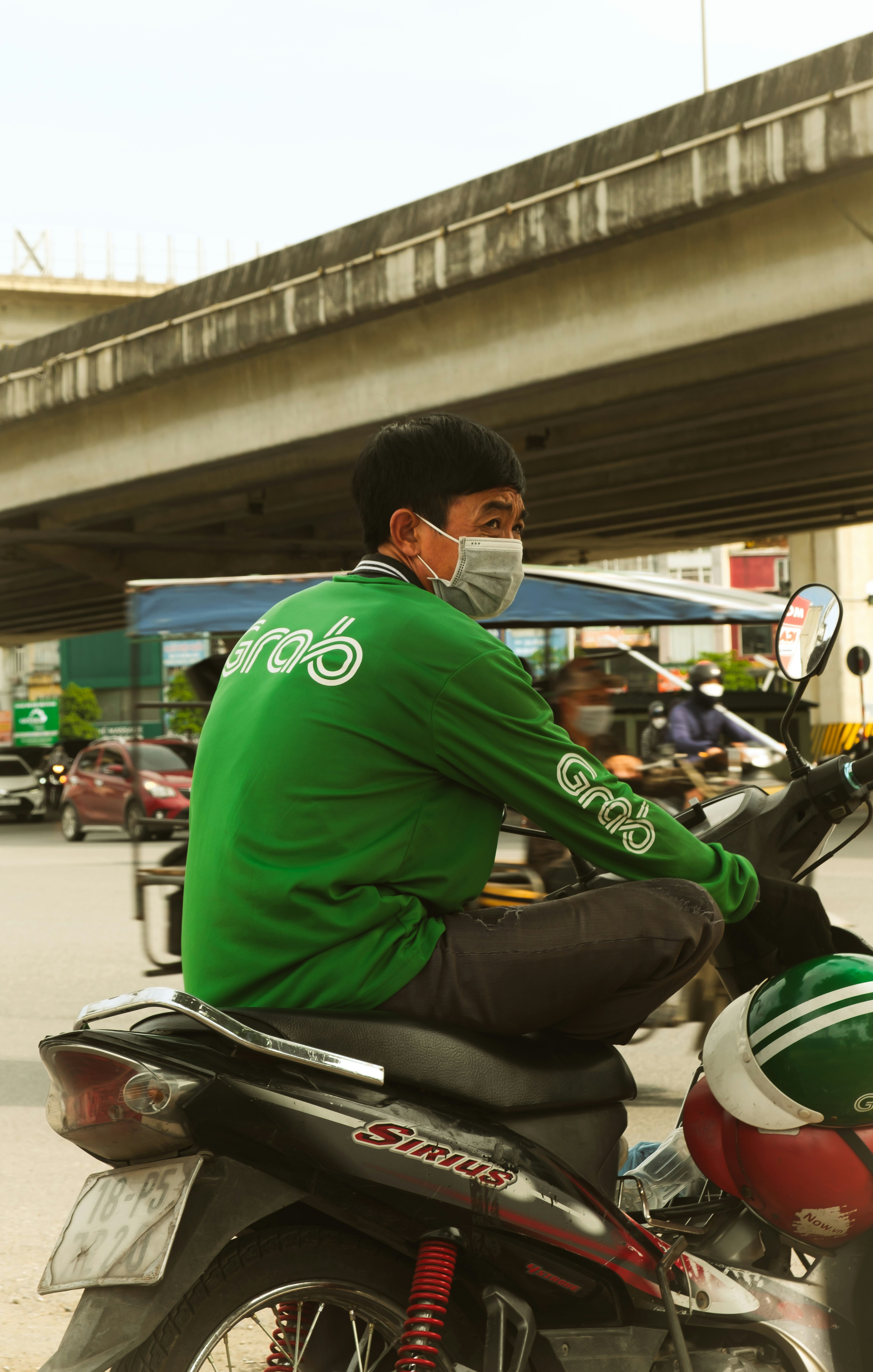 a man on a motorcycle