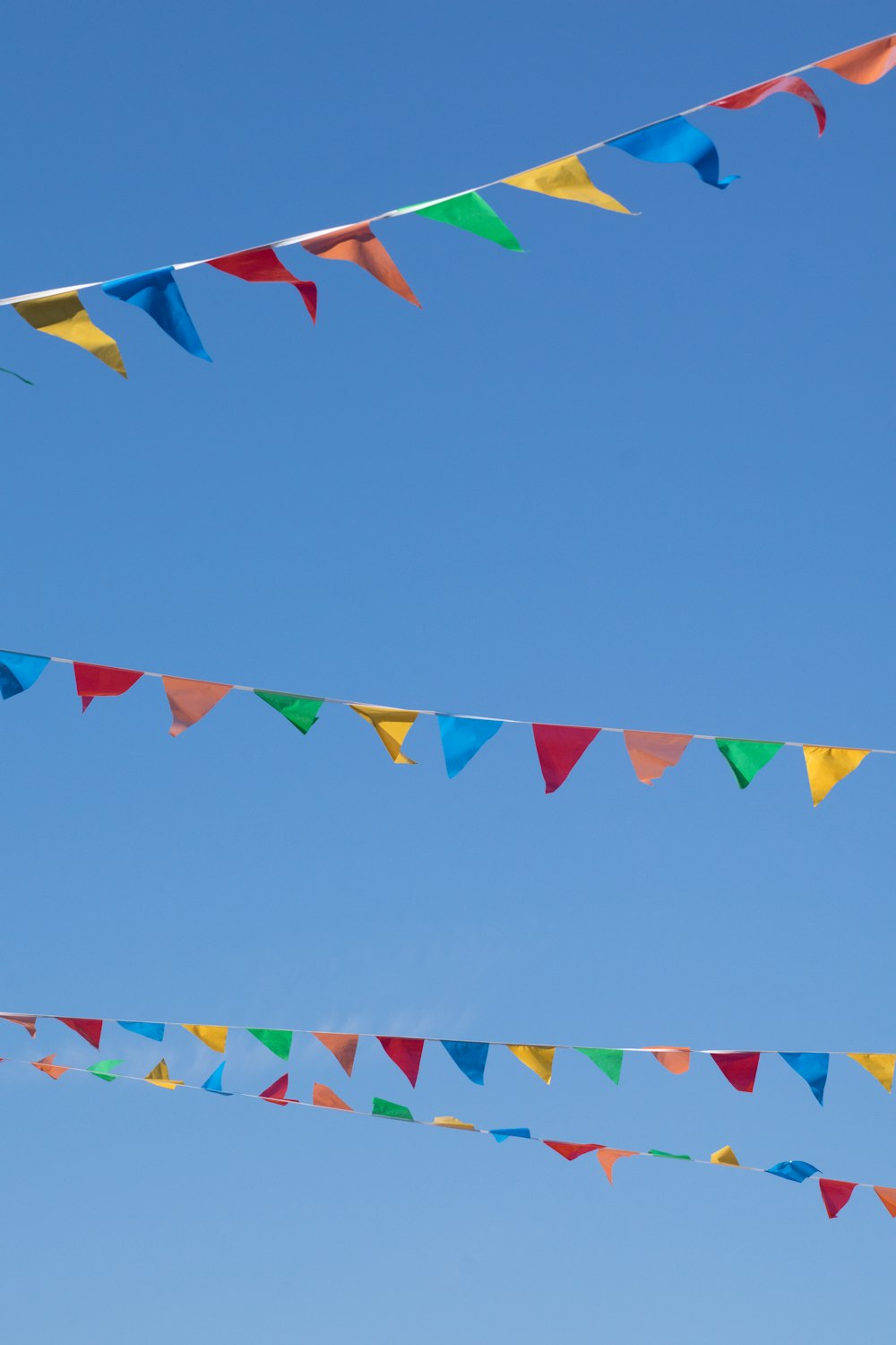 a group of colorful flags