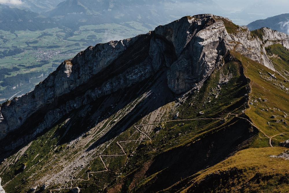 a view of a rocky mountain