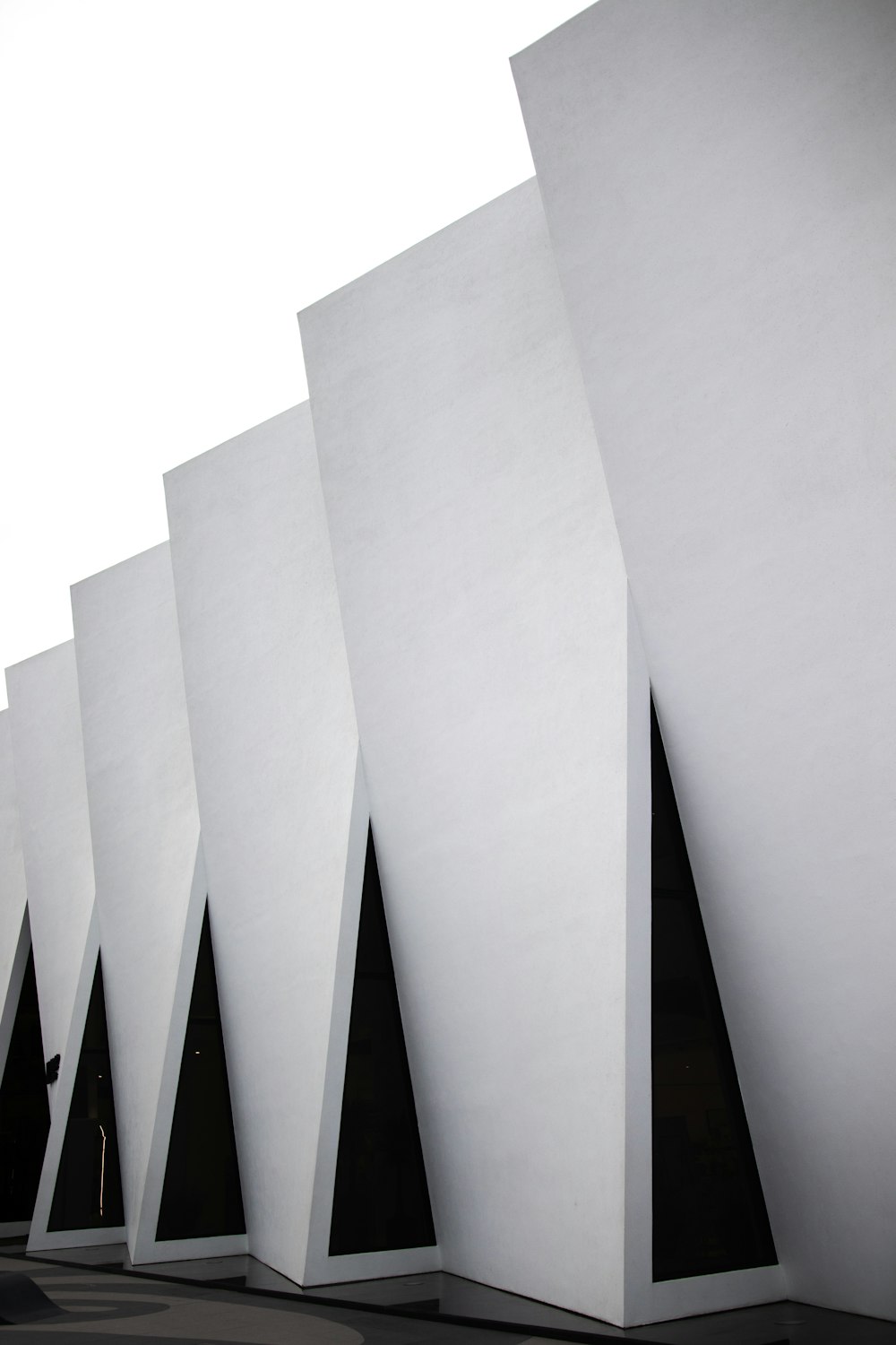 a group of white pillars