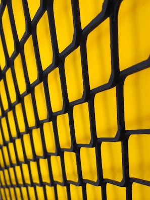 A vibrant display of various steel mesh products.