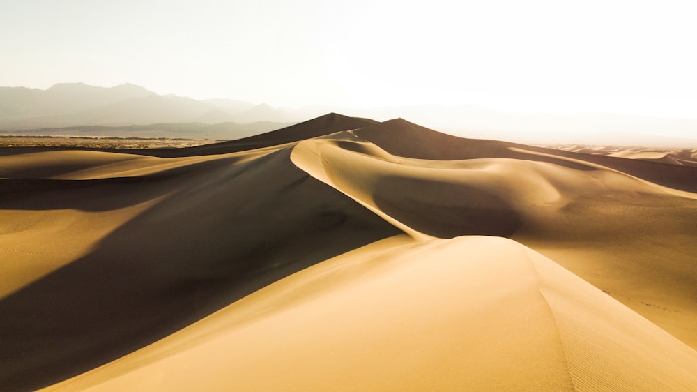 a desert landscape with sand dunes