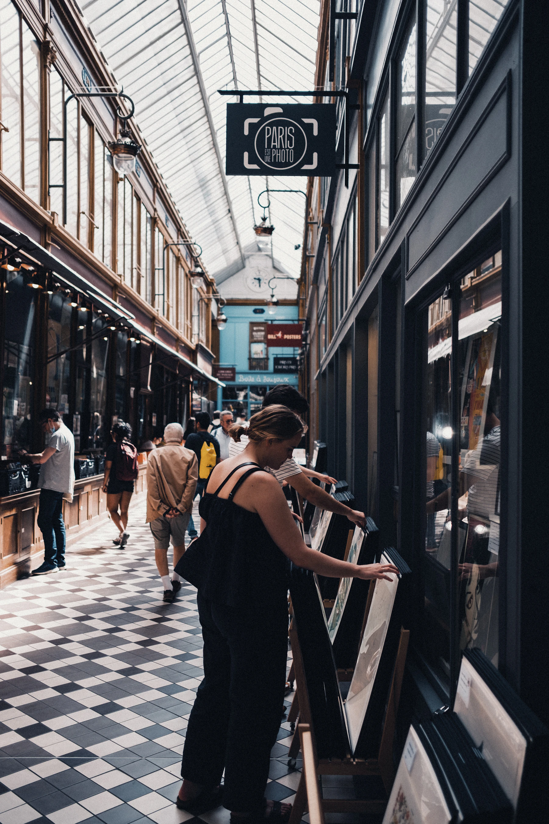 Person using a mobile phone in a street setting