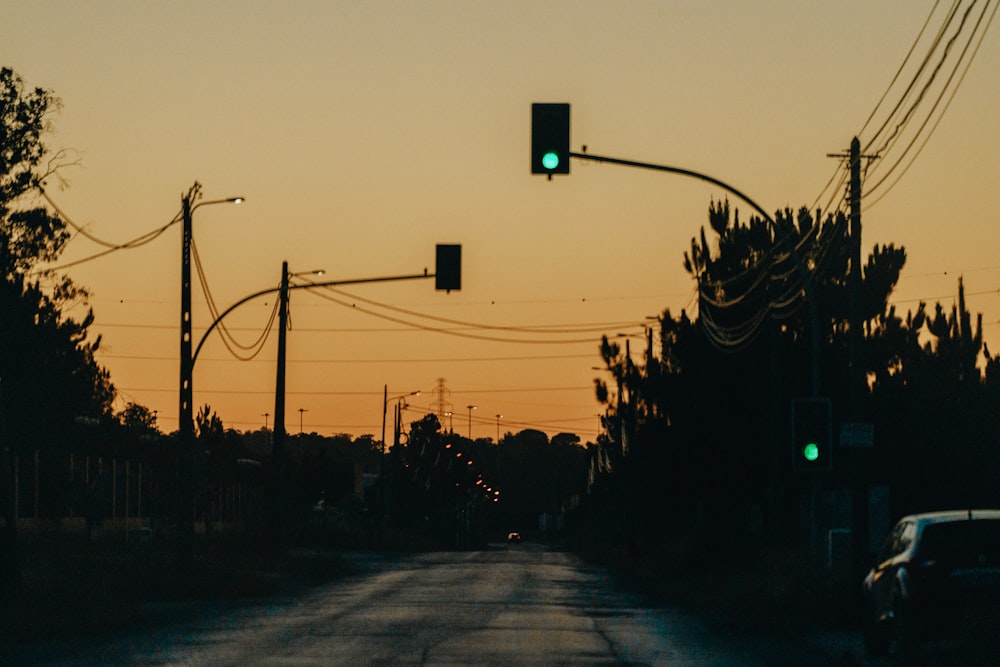 a street light is green