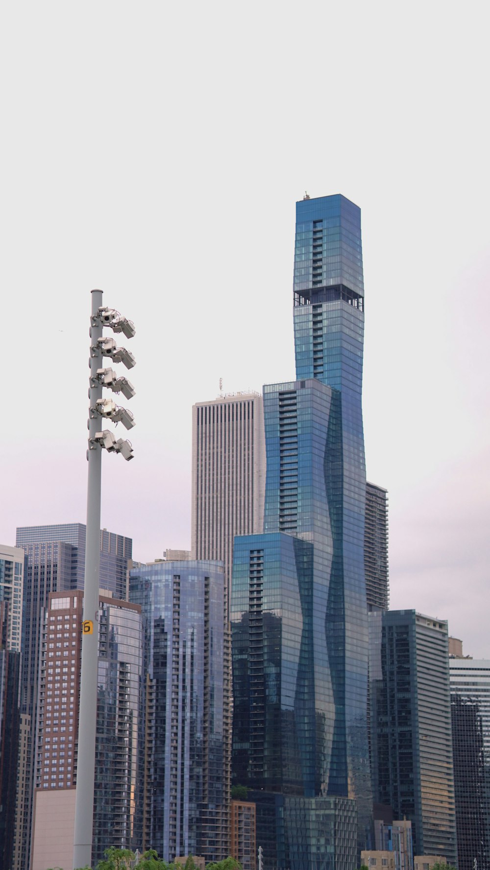 a group of tall buildings