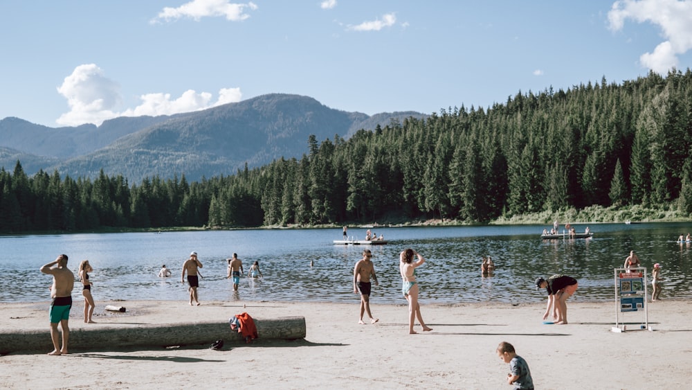 people on a beach